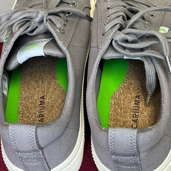 Cariuma OCA Low Grey Canvas Sustainable Organic Vegan Shoes 8.5 - Picture 7 of 9